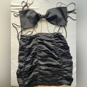 For love and lemons black mini dress